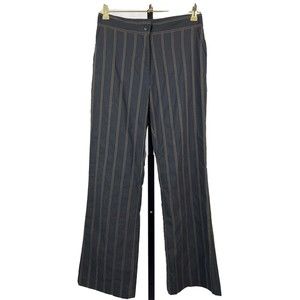 EP Pro Golf Pants Womens 4 Black Tan Pin Stripe Straight Leg High Rise Stretch